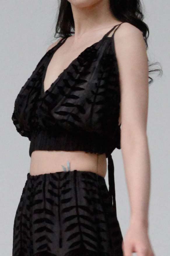 MUTEDANCE Silk Print Corset MD22SS83 Black PM23